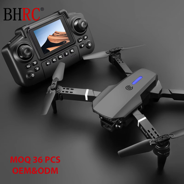 (Wholesale Only)E88D Dual Camera Edition Drone Custom Mini E88 Quadcopter Toy Drone with Camera Screen for Photography and Video