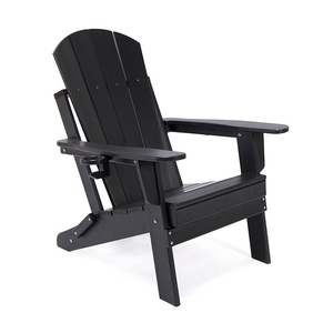 Chaise <span class=keywords><strong>de</strong></span> plage en <span class=keywords><strong>bois</strong></span> durable pour l'extérieur, anti-corrosion et résistante à la saleté, pliable avec porte-gobelet - Product Image 3