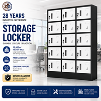 Armoire de rangement métallique à 15 compartiments avec serrure à clé, emballage KD, pour salle de sport, école, lieu de travail, usage personnel du personnel (OEM ODM)