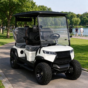 Carrito de Golf Eléctrico de 4 Plazas con Techo Rígido, Parabrisas y Batería de Litio - Product Image 1
