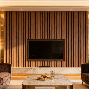 Panel Acústico de Listones de Madera Modernos, Paneles de Pared y Techo Insonorizantes para <span class=keywords><strong>Estudio</strong></span> de Grabación con Color y Tamaño Personalizables - Product Image 1