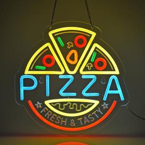 Lampu <span class=keywords><strong>Neon</strong></span> <span class=keywords><strong>Pizza</strong></span> Ultra Terang Dapat Diredupkan Bertenaga USB 12,6 X 12,6 Inci untuk Dekorasi Dinding Seni Restoran Kafe Rumah Perayaan - Product Image 5
