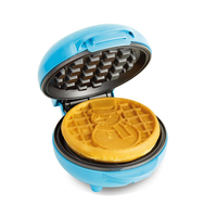 Gaufrier Électrique Mini 350W avec Thermostat Réglable, Plaque Antiadhésive 12,5 cm, Prêt à l'emploi, Indicateur de Température, Protection Contre la Surchauffe, Usage Domestique