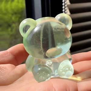CHENXI Kawaii Bear <b>Squeeze</b> Bear Maltose Fidget Stress <b>Ball</b> Toys Slow Rebound Transparent Sugar Bear Toy - Product Image 5