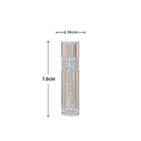 Tubes transparents de brillant à lèvres d'injection ronde de logo personnalisé emballage cylindrique vide de maquillage cosmétique avec usage artisanal