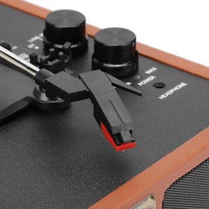 Tocadiscos de Vinilo Semiautomático de 3 Velocidades con Caja de Cuero Estilo Caja de Música - Product Image 5