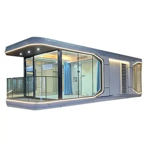 Yüksek kalite lüks modern modüler elma kabin konteyner ev alt fiyat prefabrik uzay kapsül ev