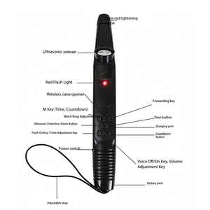 Canne intelligente DF901 pour malvoyants avec capteur ultrasonique, lumière rouge clignotante, ouvre-porte sans fil - Product Image 5