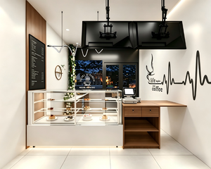 Barra de Bar Personalizada para Cafetería con Iluminación LED para Diseño Interior y Equipamiento Llave en Mano - Product Image 4