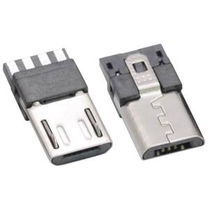 Connecteur Micro USB Type B 5 broches mâle à souder, borne en cuivre pour la charge et le transfert de données Android - Product Image 1