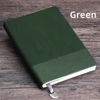 Carnet de notes professionnel A5 personnalisé avec logo, couverture en cuir imprimée à rayures, organiseur simple pour enregistrement de réunions, cadeaux de réunion en tissu