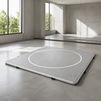 Tapis de grappling MMA imperméable personnalisé - Tapis de lutte carré avec cercle cible en PVC, portable, pour usage en salle de sport, robuste, qualité industrielle