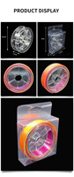 Ligne de pêche tressée en PE personnalisée 50-150M X4/X8, colorée, haute résistance, multifilament, anti-morsure, en vrac, OEM/ODM, vente en gros