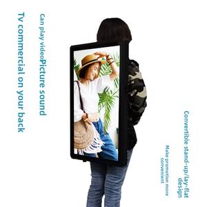 Hoogwaardig 27 inch rechthoekig LCD rugzak reclamebord - draagbare videospeler display voor onderwijs & commerciële promotie - Product Image 5