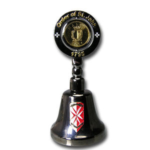 Cloche de table en métal souvenir du tourisme national avec poignée en métal antique - Product Image 5