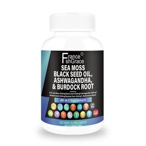 Cápsulas de Extracto de Musgo Marino Premium, Aceite de Semillas Negras, Ashwagandha, Mejora el Sistema Inmunológico, 60 Cápsulas de Musgo Marino - Product Image 1