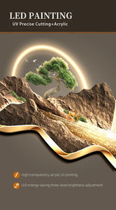 Orologio da <span class=keywords><strong>Parete</strong></span> di Lusso e Decorazione Murale Moderna in Acrilico, Stile Paesaggio, Ideale per <span class=keywords><strong>Soggiorno</strong></span>, in Offerta Speciale - Product Image 5