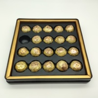 Plateau à chocolats Ferrero rectangulaire noir haut de gamme, personnalisable, simple, écologique, recyclable, qualité alimentaire, OEM