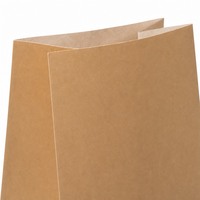 Sac en papier kraft à fond plat sans poignée, autoportant, blanc, doublé, pour boulangerie, plats à emporter, café, épicerie, vente au détail, emballage alimentaire