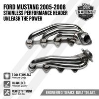 Collecteur d'échappement en acier inoxydable poli, soudé TIG, à fixation directe pour Ford Mustang 2005-2008