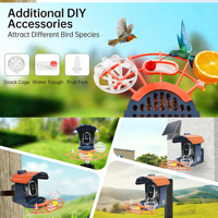 Mangeoire à oiseaux intelligente à reconnaissance IA avec caméra HD 4MP 2K, alimentation solaire, étanche, et notification en temps réel via application