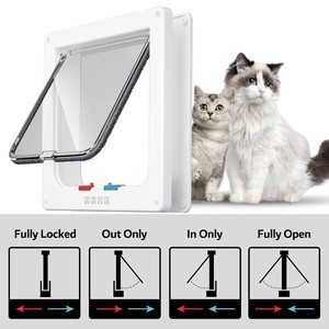 Accesorios para mascotas: Puerta para gatos, puerta para perros, con control de dirección de entrada y salida, puertas para mascotas, casetas - Product Image 4