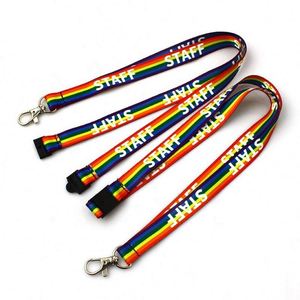 Cordón de Poliéster Arcoíris con Gancho Metálico, Impresión por Sublimación a Color, Impresión por Transferencia Térmica, Impresión por Serigrafía, Entrega en 3-5 Días - Product Image 5