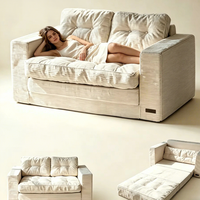 Canapé-lit modulaire convertible traditionnel en mousse à mémoire de forme pour salon et école