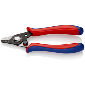 KNIPEX 12 82 130 SB Pince à dénuder les isolations pour câbles à fibres optiques avec revêtement plastique, finition polie, 130 mm - Product Image 1