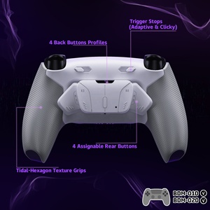 ชุดปุ่มหลังแบบยางสีขาวเทา RISE4 Plus MAX พร้อมปุ่มกดแบบมีคลิกสำหรับจอย PS5 - Product Image 3