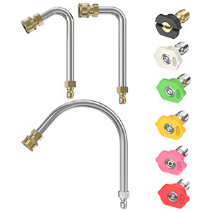 Stm High Pressure <b>Washer</b> Extension Rod 1/4 Inch Quick Connect Stainless Steel <b>Car</b> Washing Cleaner Accessory - Product Image 5