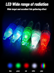 Luces de Pesca RGB para Aguas Profundas de 12/17 cm, Trampa de Señuelos LED Subacuática con Clasificación IP68 y Función Recargable - Product Image 1
