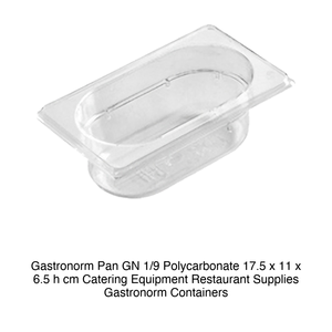 Polycarbonate GN 1/9 Food Pan 17.5 × 11 × 6.5 h cm, without Lid, -100/+100 °C - Product Image 2