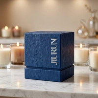 Eco Friendly Custom Textured Scented Candle Rigid Paper Gift Box Packaging With Lid