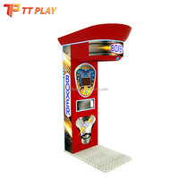 Machine de boxe interactive TT Play Carnival avec affichage LED du score, fonctionnant à pièces, jeu interactif, anglais/WiFi, métal, plastique