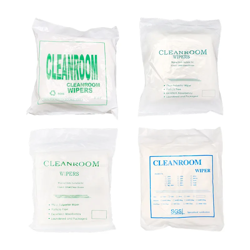 Anti-static Super Water Absorbent Industry Lint Free Cleanroom Wipes Polyester Cellolose Dust Free Cleanroom Wipers