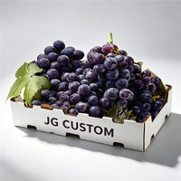 Boîte de présentation personnalisée en carton ondulé pour fruits et légumes, emballage pour raisins