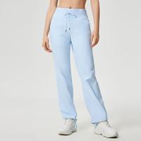 Pantalon de jogging léger de loisirs pour studio de danse, cordon élastique, ourlet réglable, pantalon de survêtement avec poche