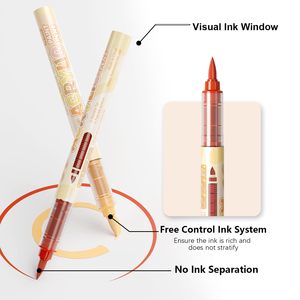 Stylos à peinture acrylique permanente pour la peinture sur tissu, roche, bois, verre, céramique, toile et pierre, 12 couleurs, pointe plate de 6 mm, pour le bricolage - Product Image 4