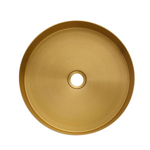 Lavabo moderne en acier inoxydable sur pied en PVD doré 304, lavabo d'extérieur sur pied pour hôtel, cuisine, villa, salle de bain - Product Image 2