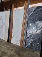 Panneau mural en PVC haute densité 2mm-3mm, effet marbre, résistant aux UV, feuille SPC imperméable pour villa, salle de bain, hôtel
