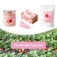 Jus de Fraise en Gros Sans Additifs, Extrait Naturel de Fraise en Poudre Instantanée pour Bubble Tea, Milkshake, Yaourt