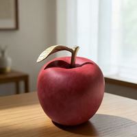 BZY Luxe Koperen Appel Sculptuur Messing Fruit Figuur Modern Huisdecoratie Metaal Kunst Beeld Groothandel OEM Fabriek Bulk