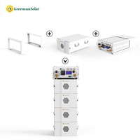 Sistem Penyimpanan Energi Baterai LiFePO4 Tegangan Tinggi 10.24kWh 51.2V 200Ah Rak Baterai yang Dapat Ditumpuk BMS Cerdas Pemantauan WiFi