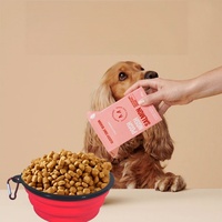 Bol pliable en plastique pour chien et chat, pour l'eau et la nourriture, avec anneau de fixation - Léger, durable, imperméable