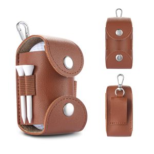 Bolsa de Cuero Personalizada para Pelotas de Golf, Porta Pelotas de Golf Versátil con Gancho para Mochila y Correa, Acceso Conveniente para Golfistas - Product Image 1
