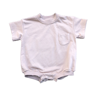 Combinaison bulle épaisse unie pour bébés garçons, couleur neutre, été - Product Image 6