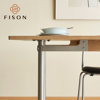 Table à manger extensible rectangulaire moderne en bois massif pour 6 personnes, pour la maison, la cuisine ou le salon