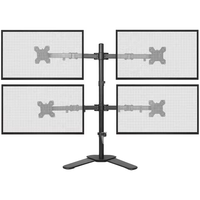 Support pour quatre écrans, type pince de bureau, moniteur d'ordinateur, bras de moniteur en acier laminé à froid, pour jeux, usage bureautique, hauteur réglable