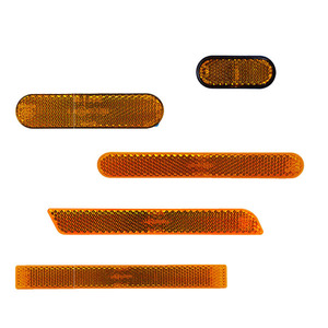 E-mark E4 144*18 millimetri giallo E rosso di plastica riflettente adesivi di scooter <span class=keywords><strong>moto</strong></span> del corpo del camion avvertimento reflex riflettore - Product Image 1